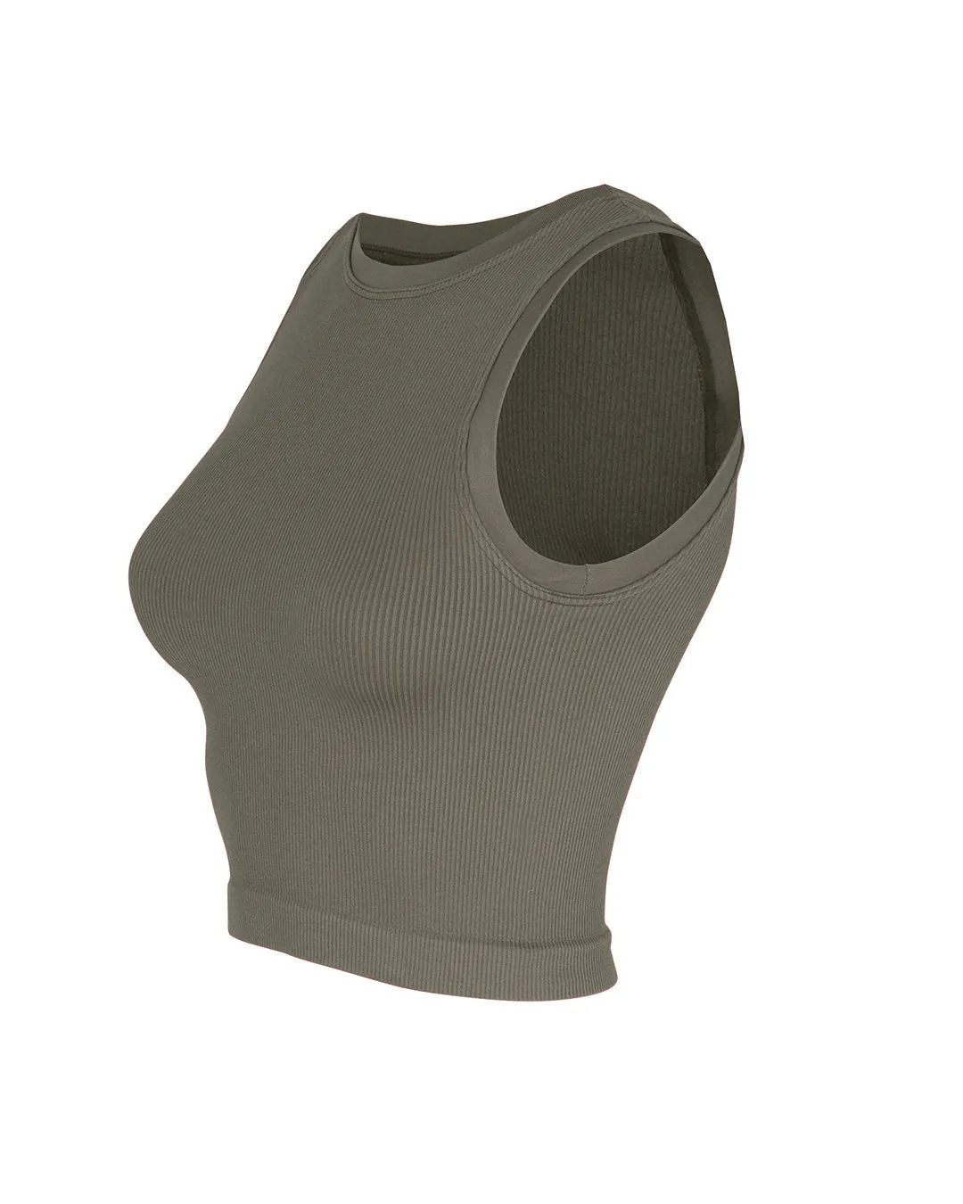 LUMINOUS Ribbed Vest  | Muddy Grey