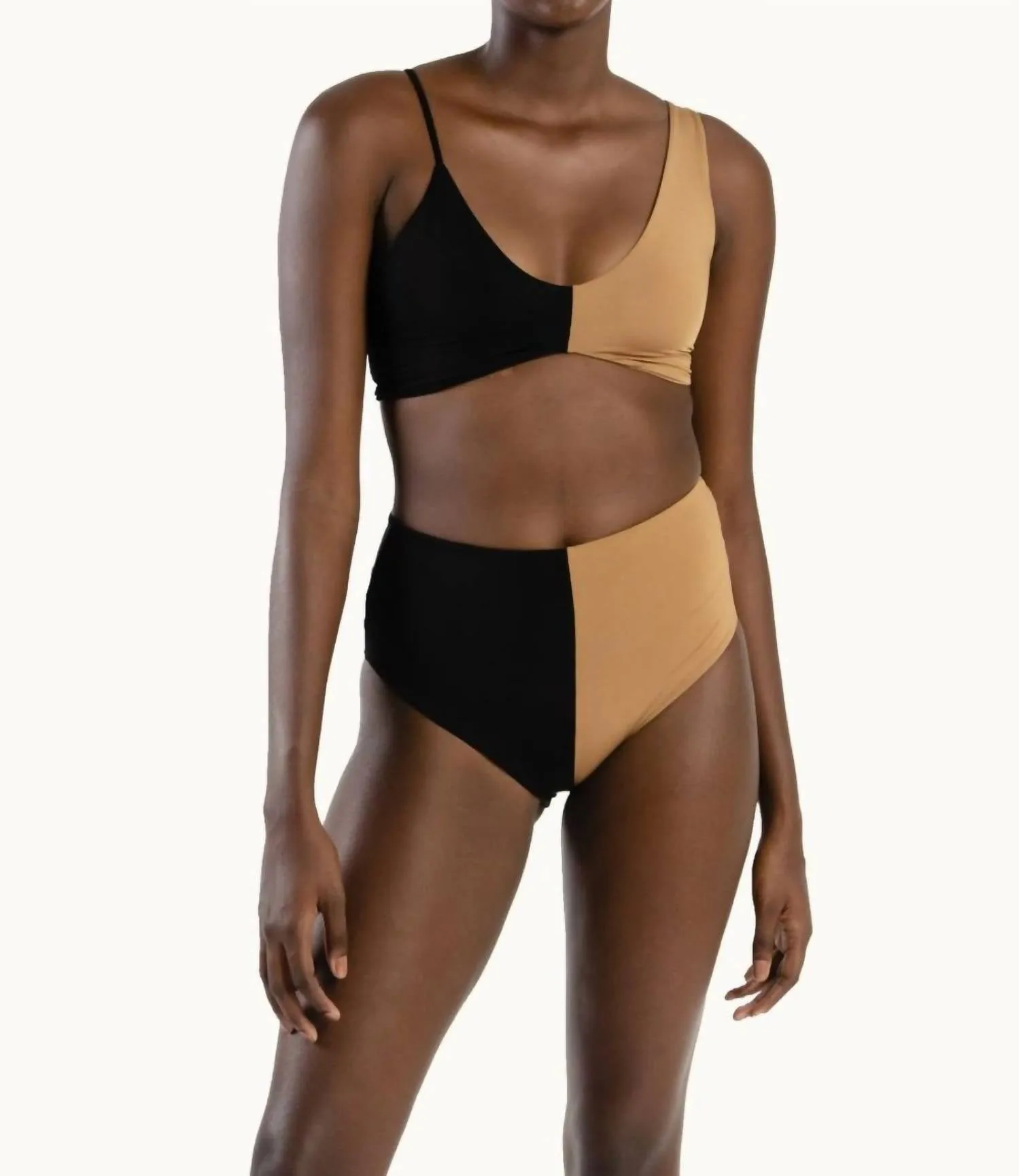 Mena Two Piece In Bronze Brown-Black