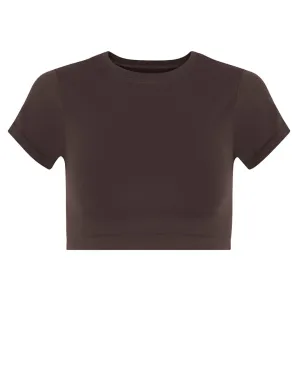 MINDFUL Crop Top | Chocolate Brown