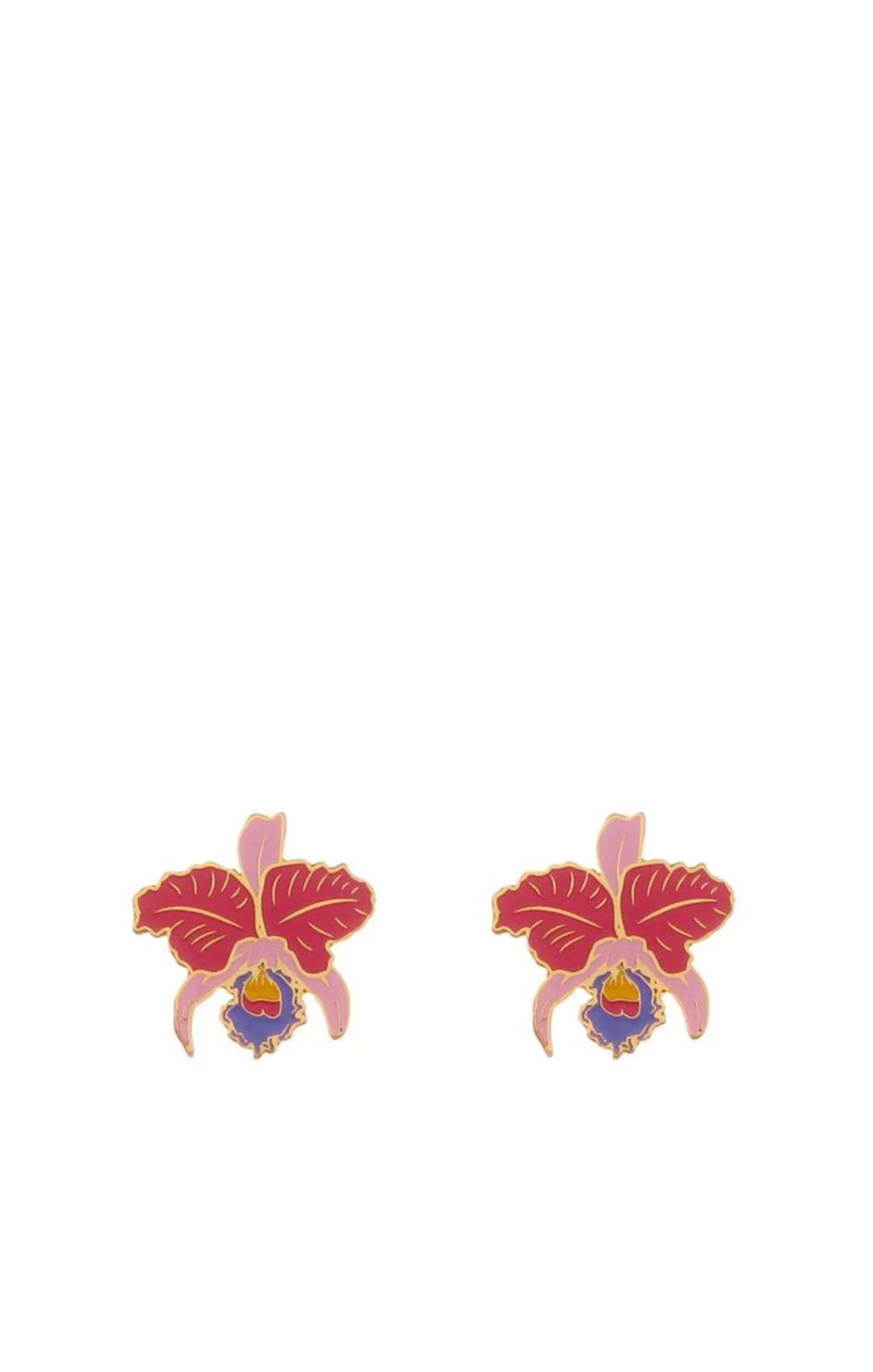Mini catleya earrings