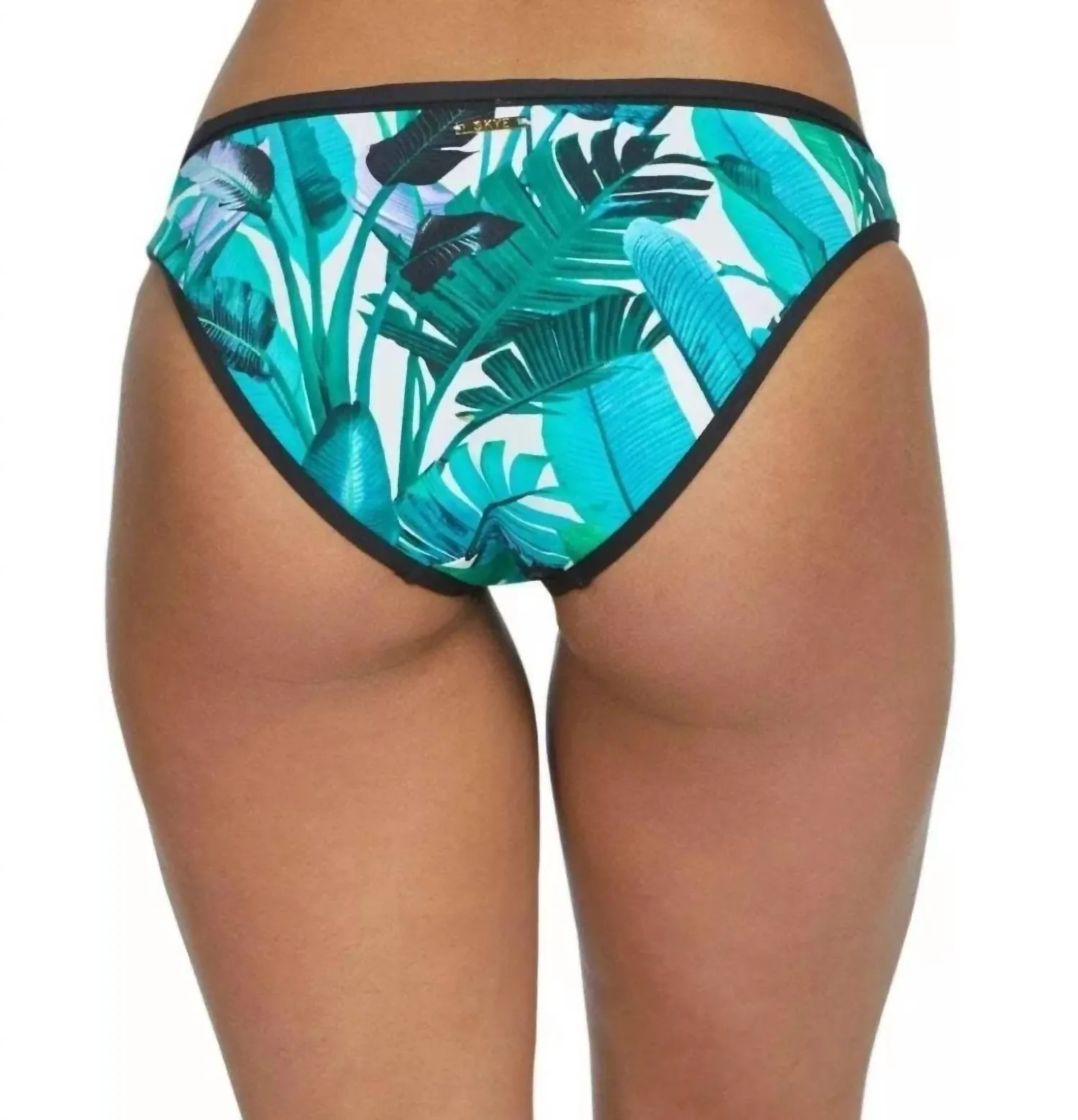 Musa Mid Waist Fold Over Bottom In Black