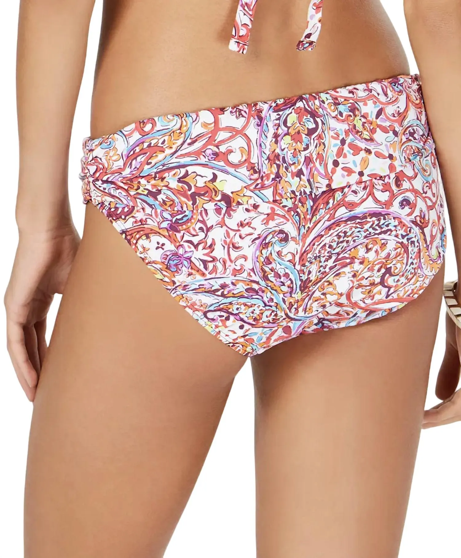Mystic Paisley Shirred Band Hipster In Plum