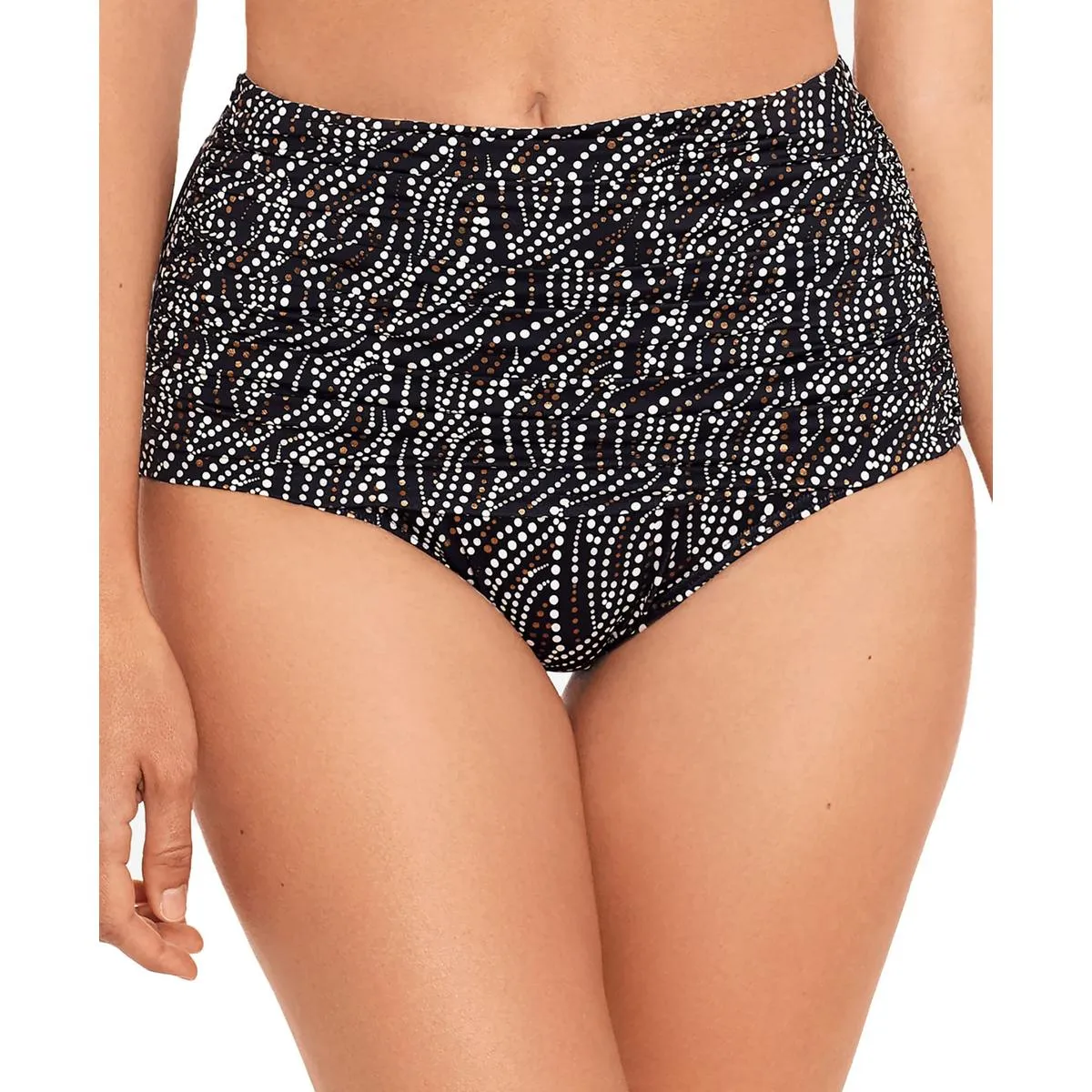 Norma Jean Bottom Womens Printed High-Waist Swim Bottom Separates