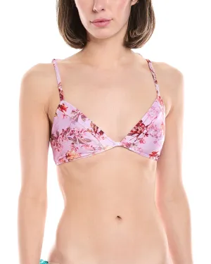 PatBO Floral Haze String Bikini Top