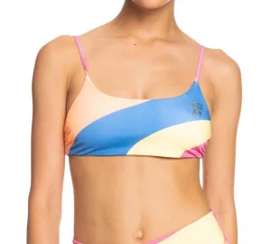Pop Surf Bikini Bralette In Yellow/blue Block