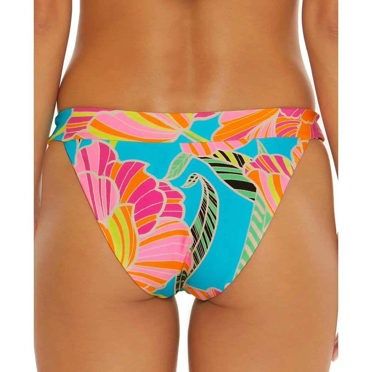 Poppy Banded Hipster Womens Printed Nylon Swim Bottom Separates