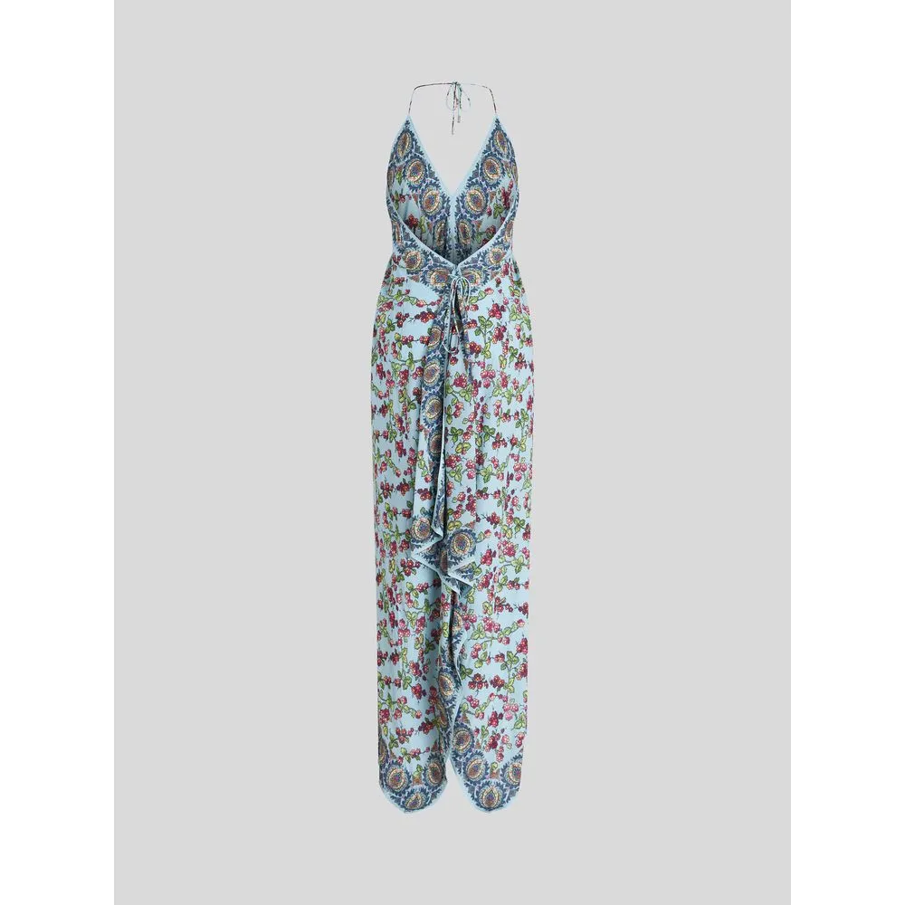 PRINTED CRPE DE CHINE BEACH DRESS