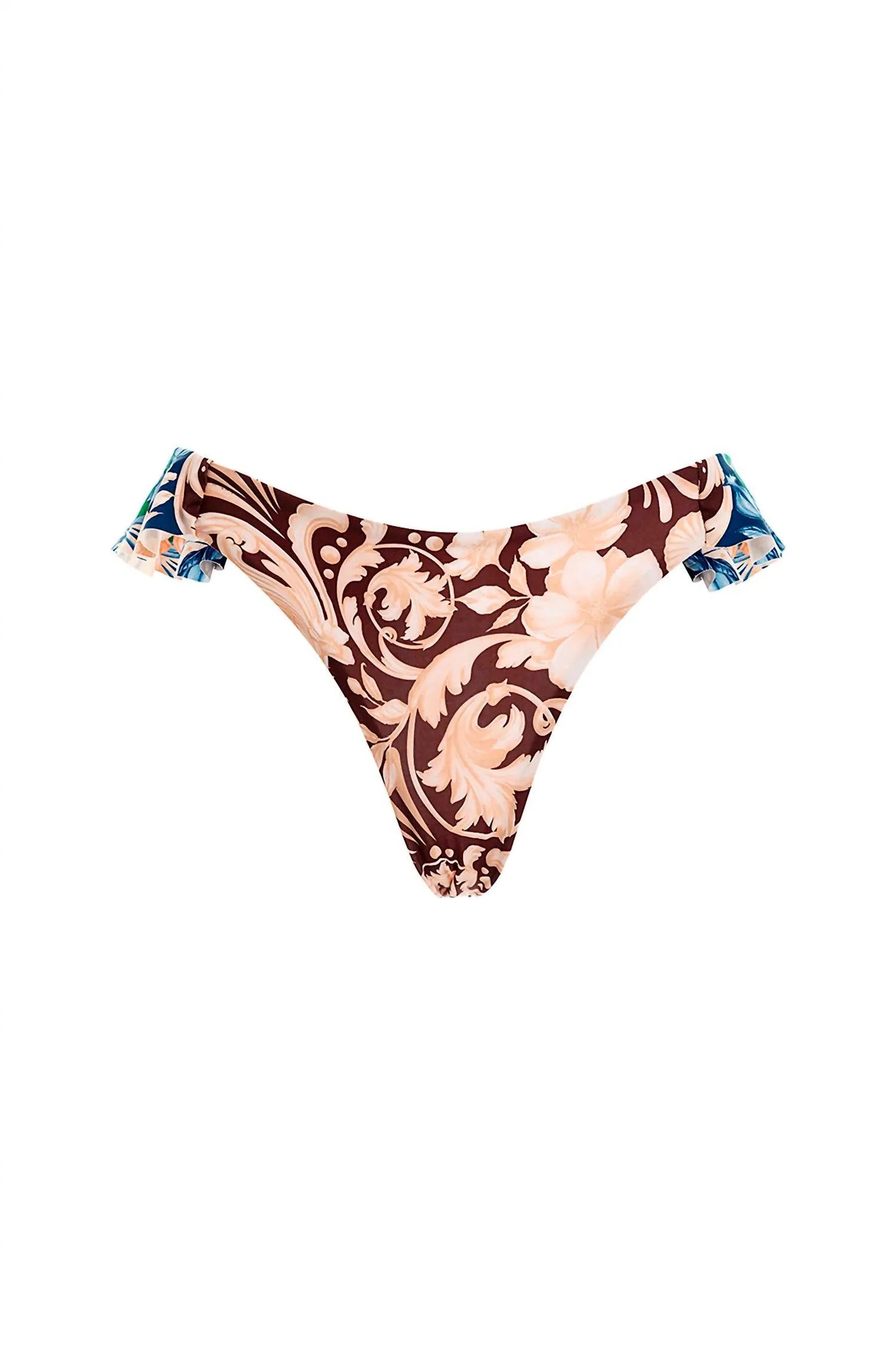 Rachel Cardumen Ruffled Bottom In Brown Multi