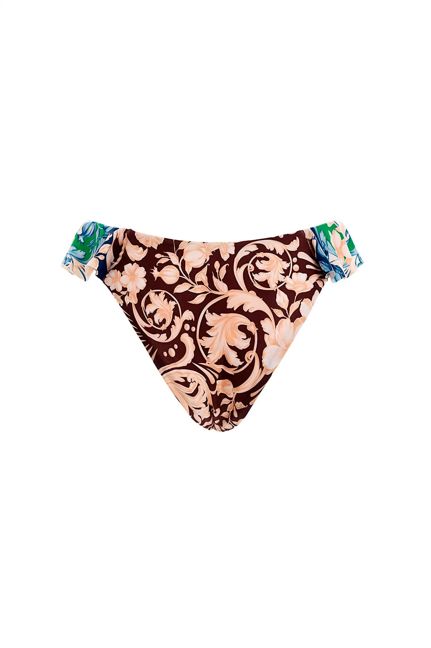 Rachel Cardumen Ruffled Bottom In Brown Multi