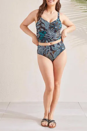 Reversible High Waist Bottoms In Atlantic