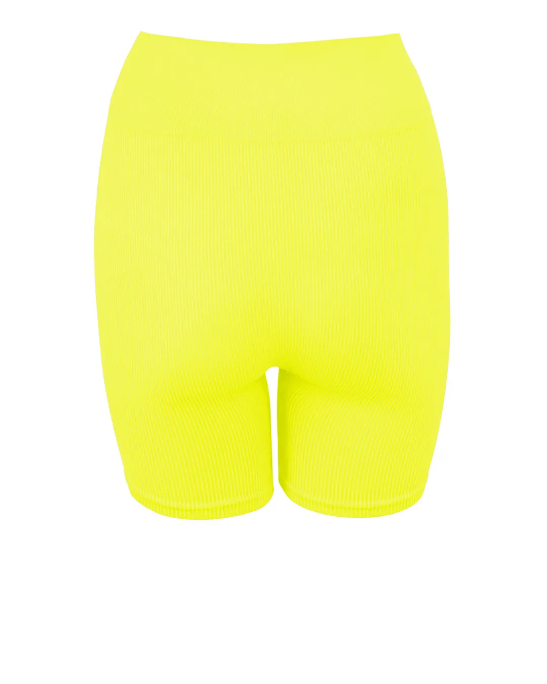 RIBBED COMPOSED Shorts | Neon Yellow