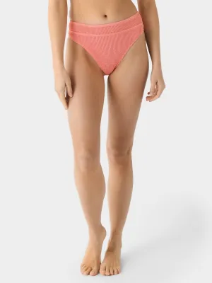 Savannah Brief Bikini Bottom In Shell Lurex