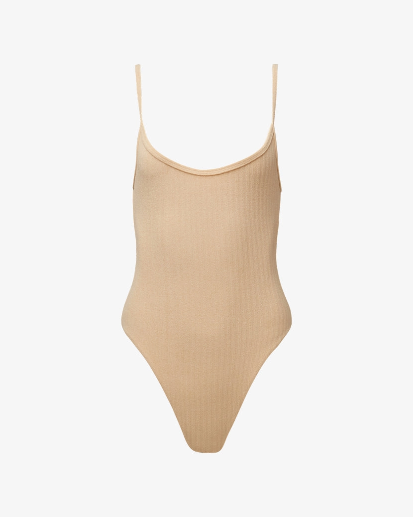 Scoop Cami Stripe Towel Terry One Piece