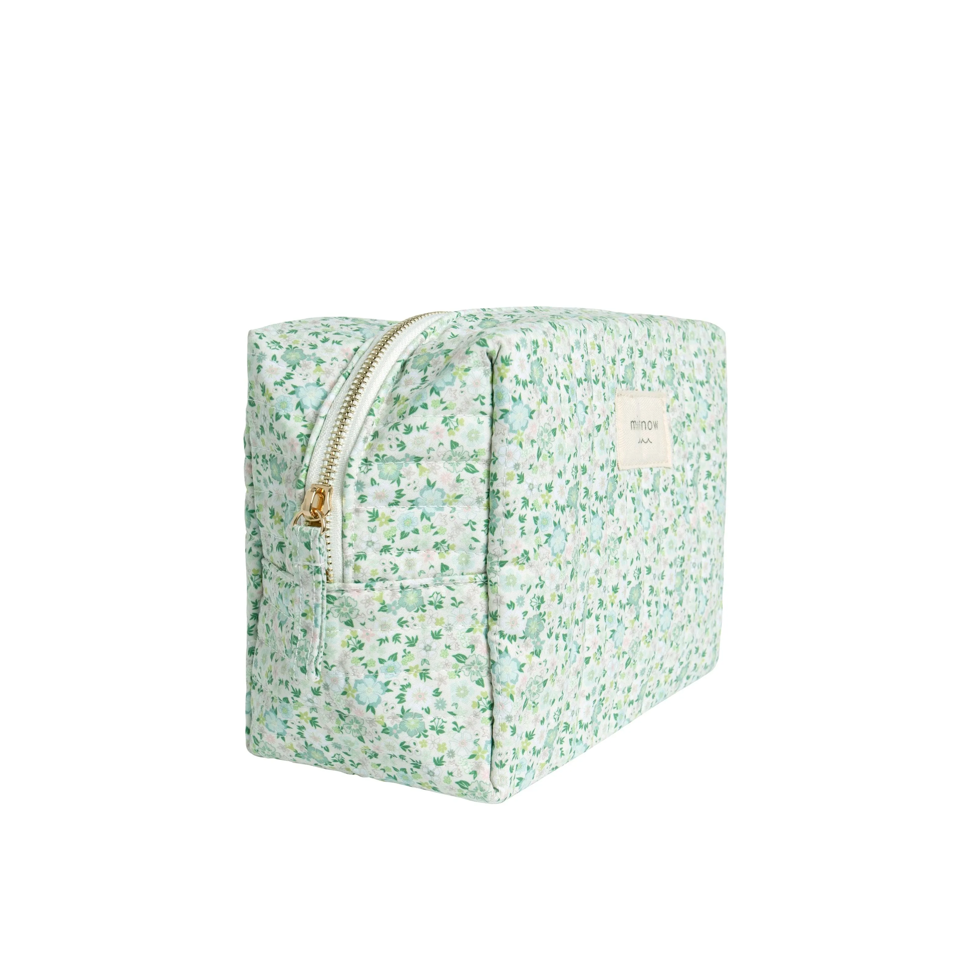 sea marsh floral interior coated travel pouch