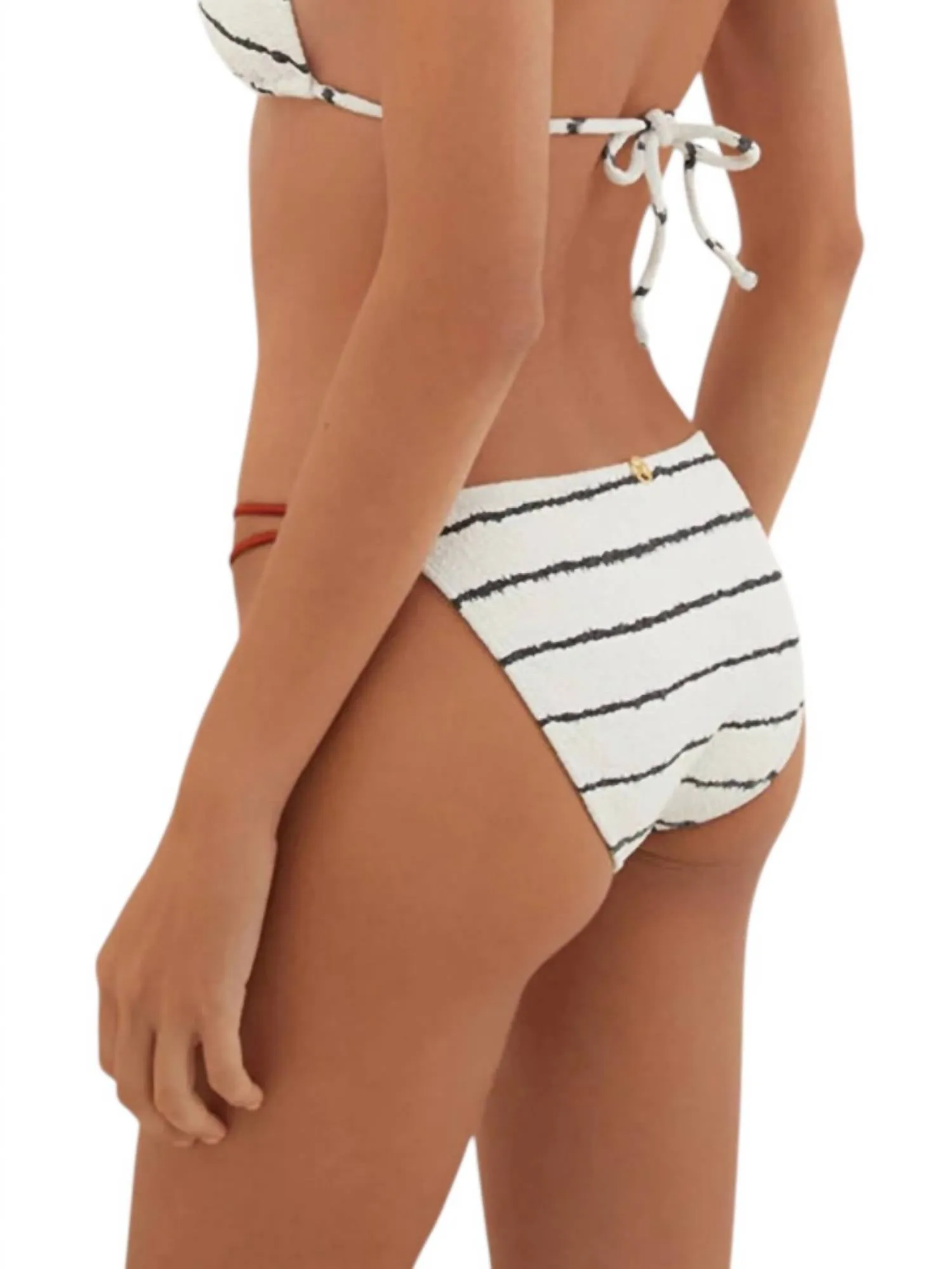 Serpentine Debbie Full Bottom Bikini In White