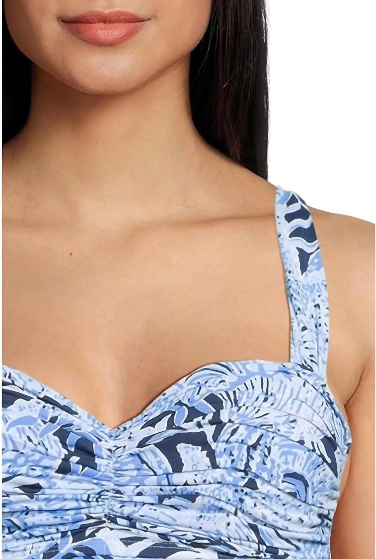 Solaria One Piece In Bonaire Blue Coastal Constellation