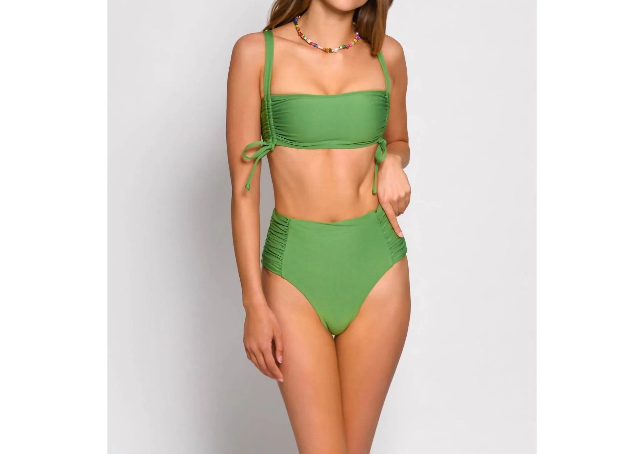 Solid Soma Bikini Bottom In Green