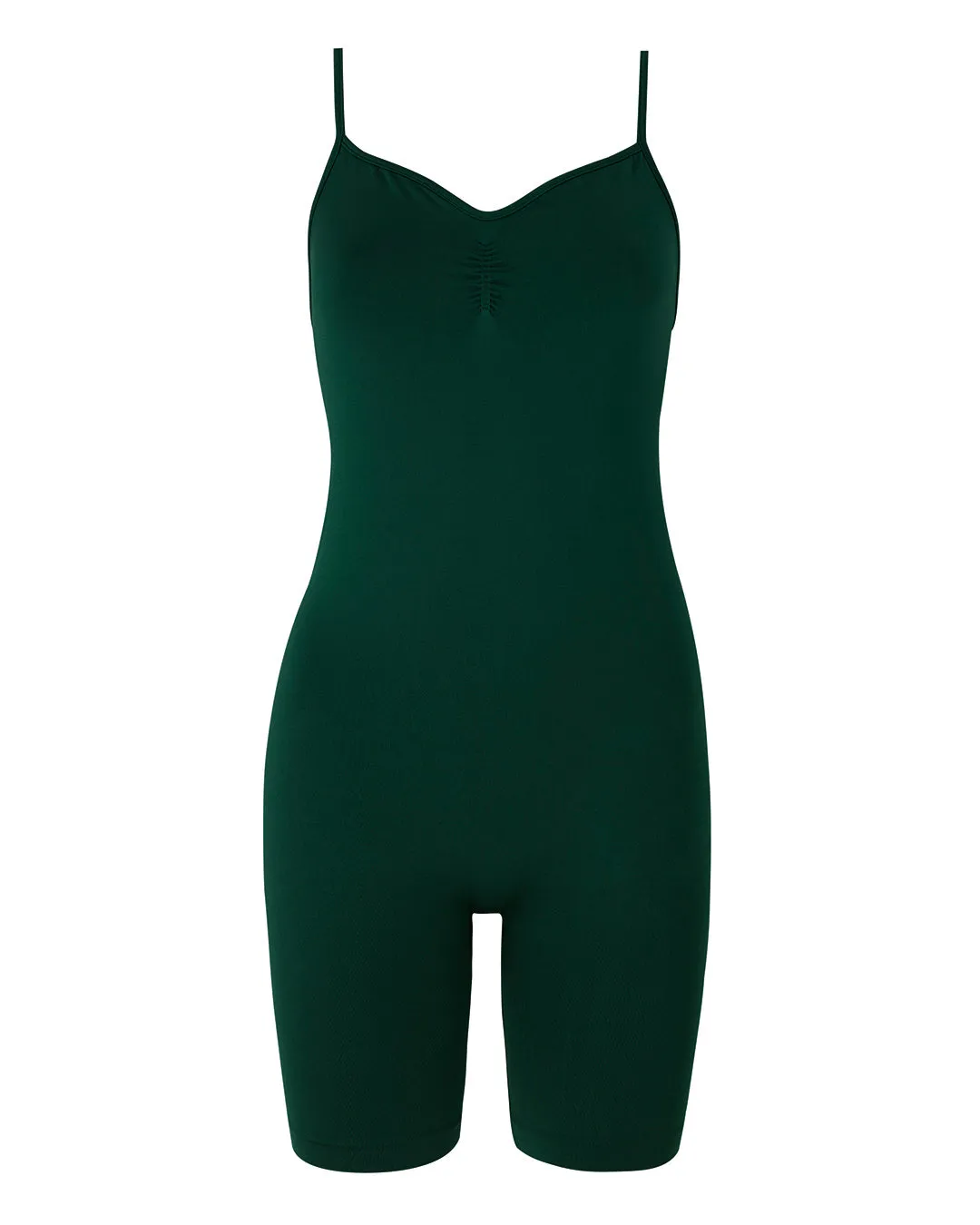 SPIRITED Shorts Unitard | Dark Green