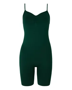 SPIRITED Shorts Unitard | Dark Green