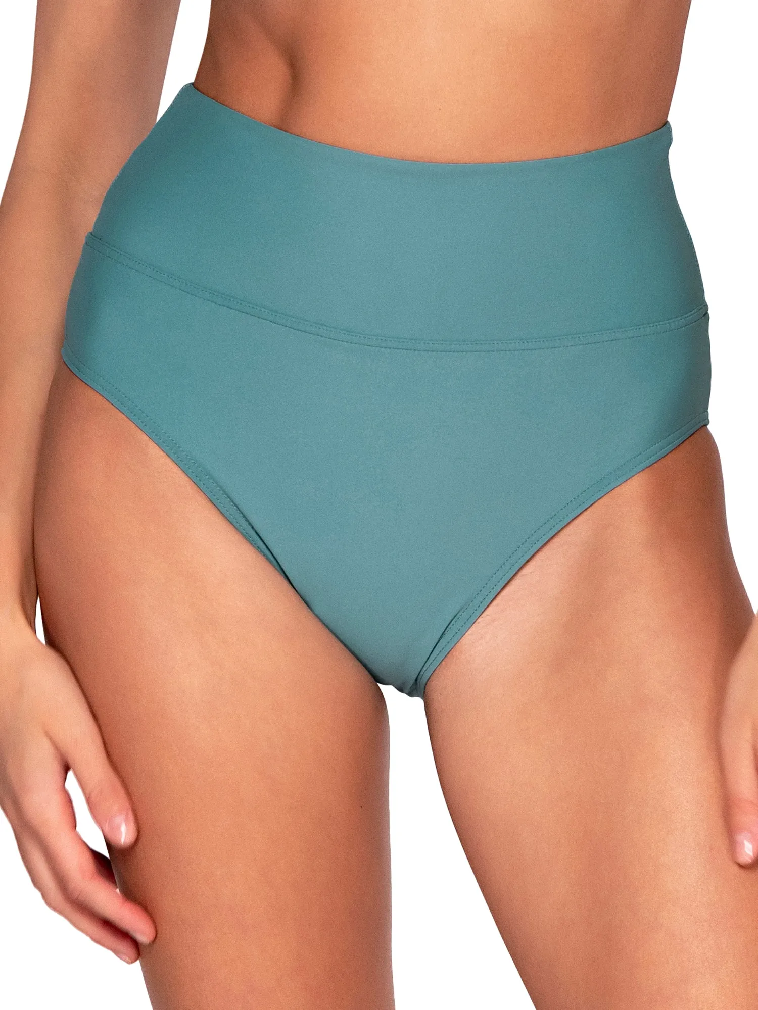 Sunsets Women's Fold-Over High-Waist Bikini Bottom