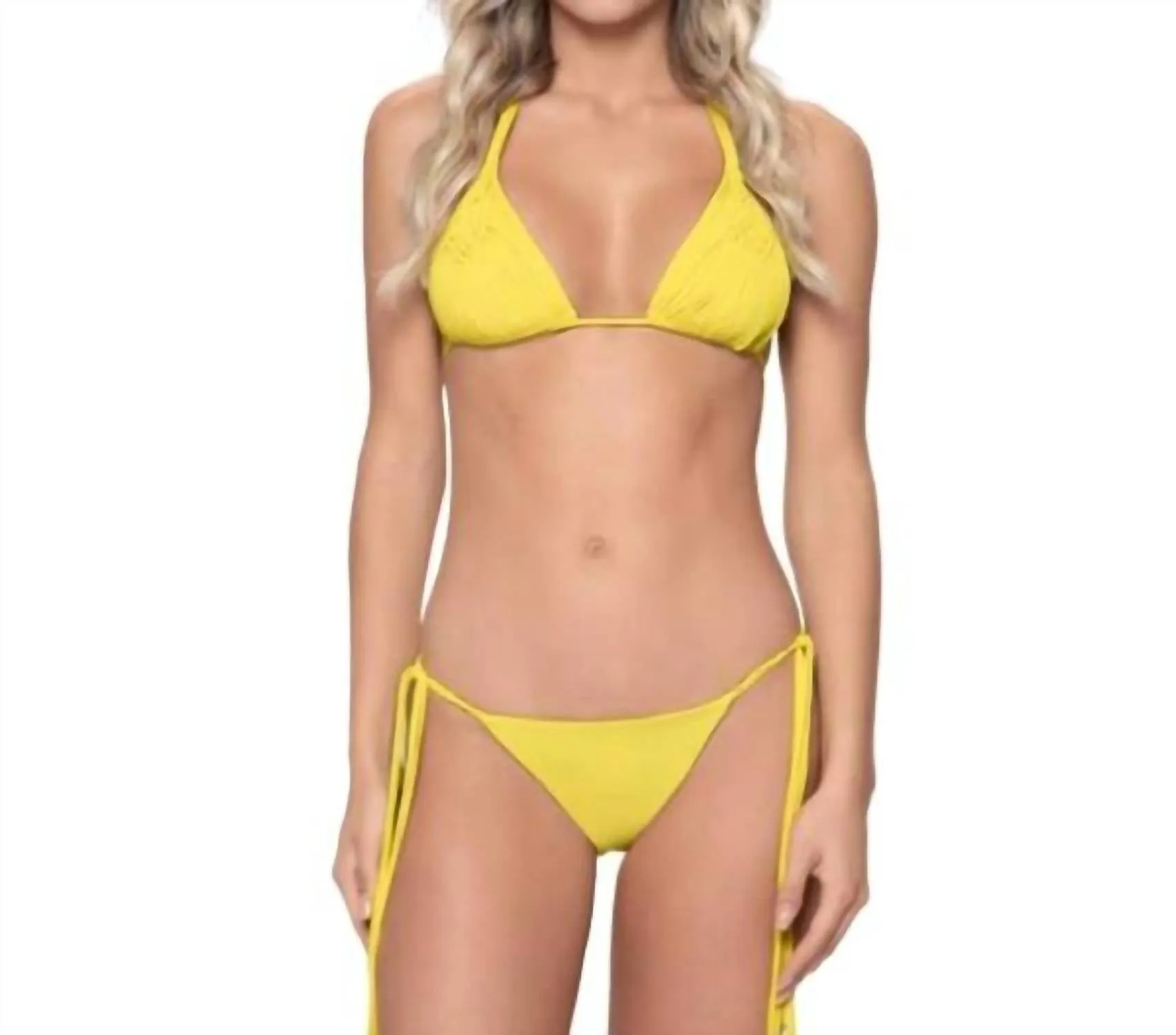 Sunshine Mila Tie Teeny Bottoms In Yellow
