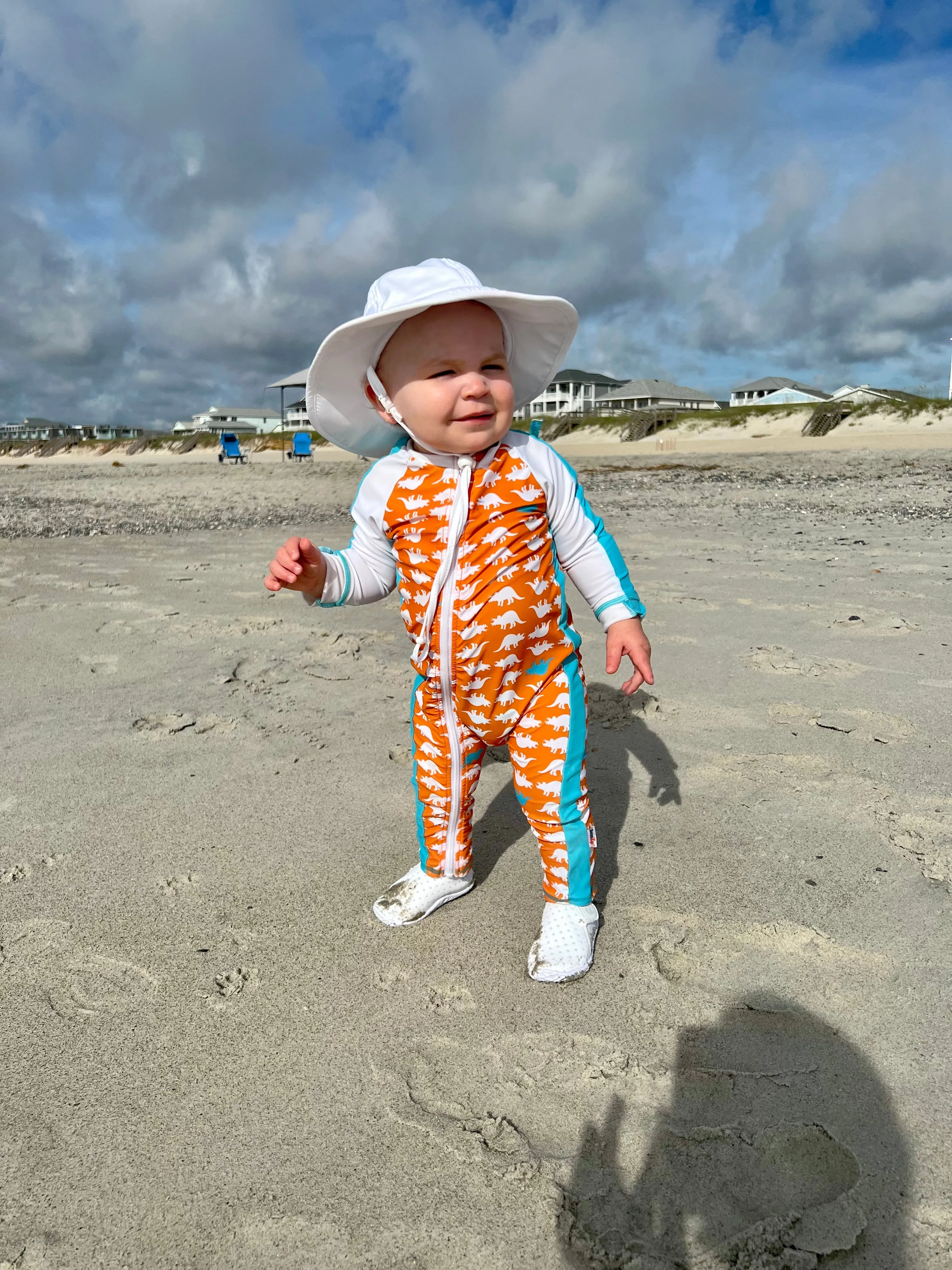 Sunsuit - Long Sleeve Romper Swimsuit | "Dino-Mite"
