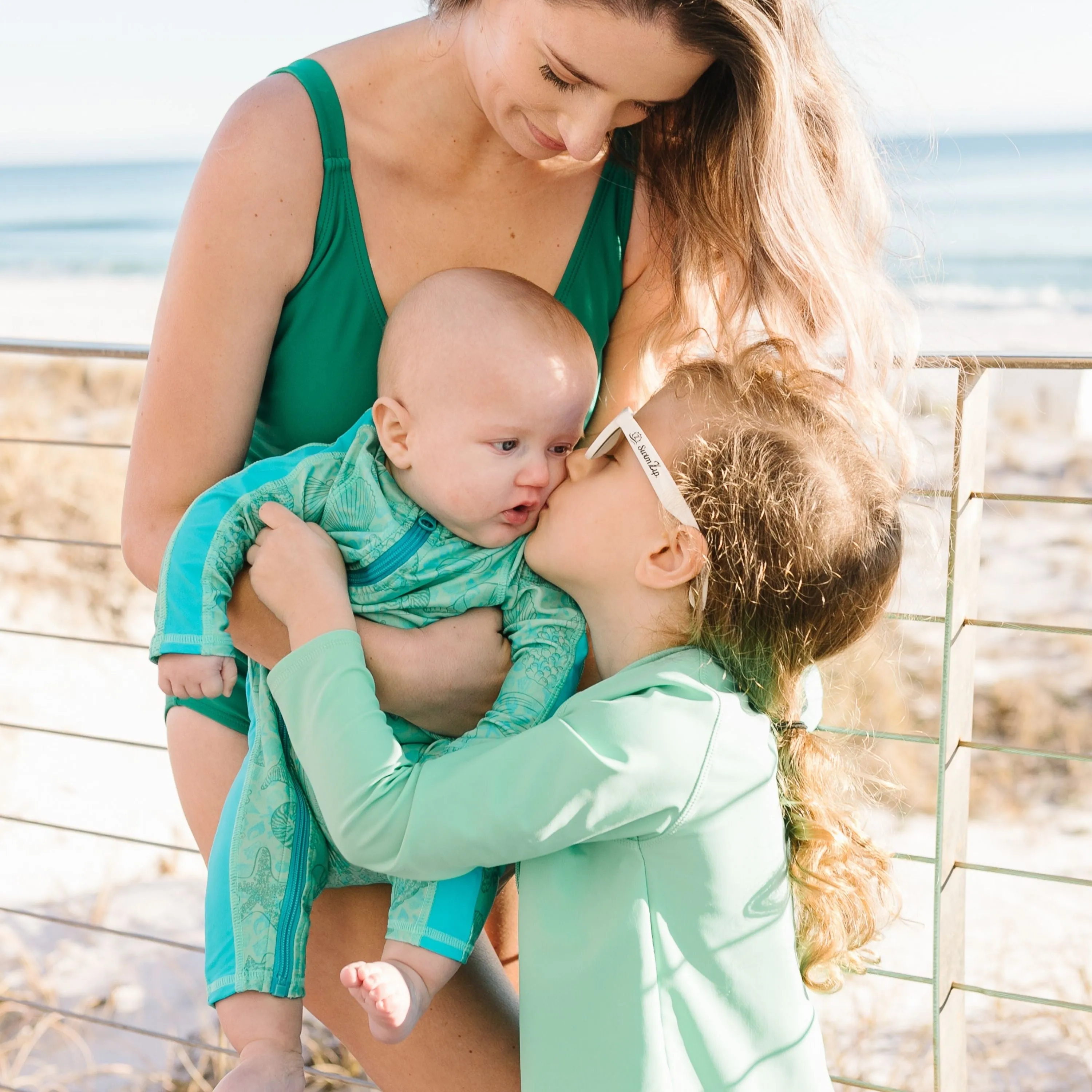 Sunsuit - Long Sleeve Romper Swimsuit | "Seashell"