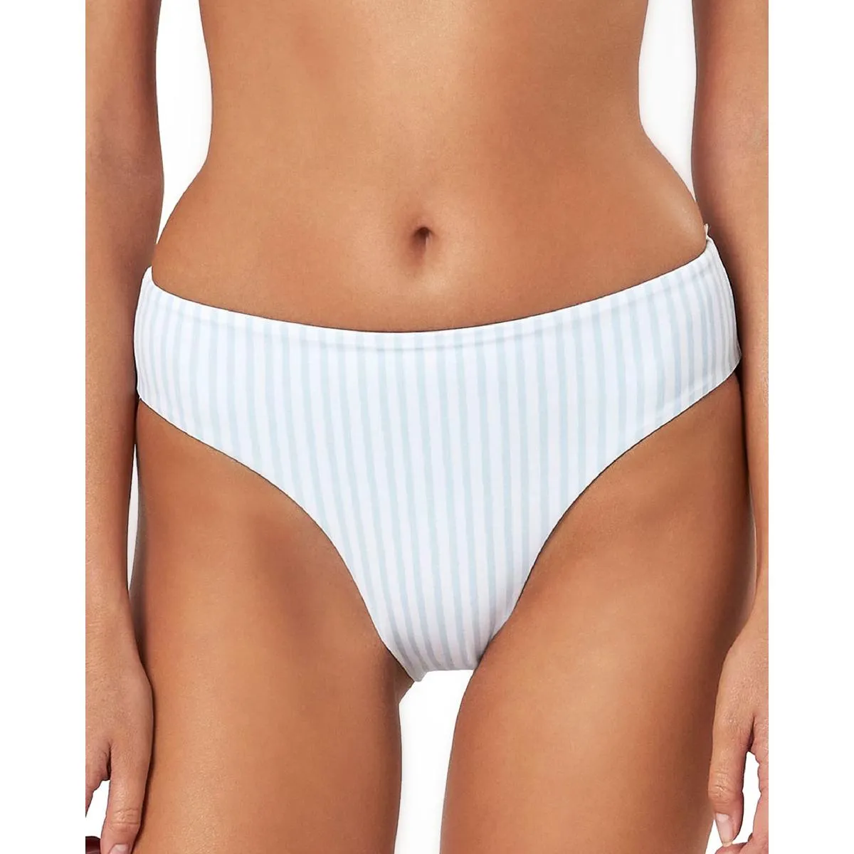 Tally Womens Striped High Waist Swim Bottom Separates