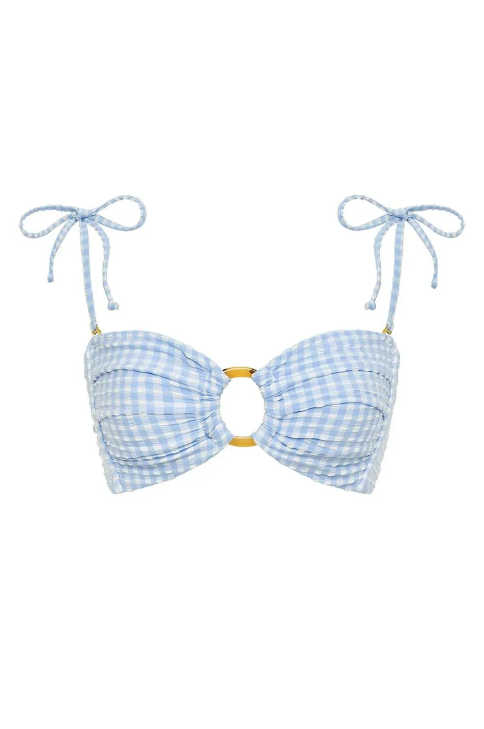 Tori Ties Bandeau Bikini Top In Peri Micro
