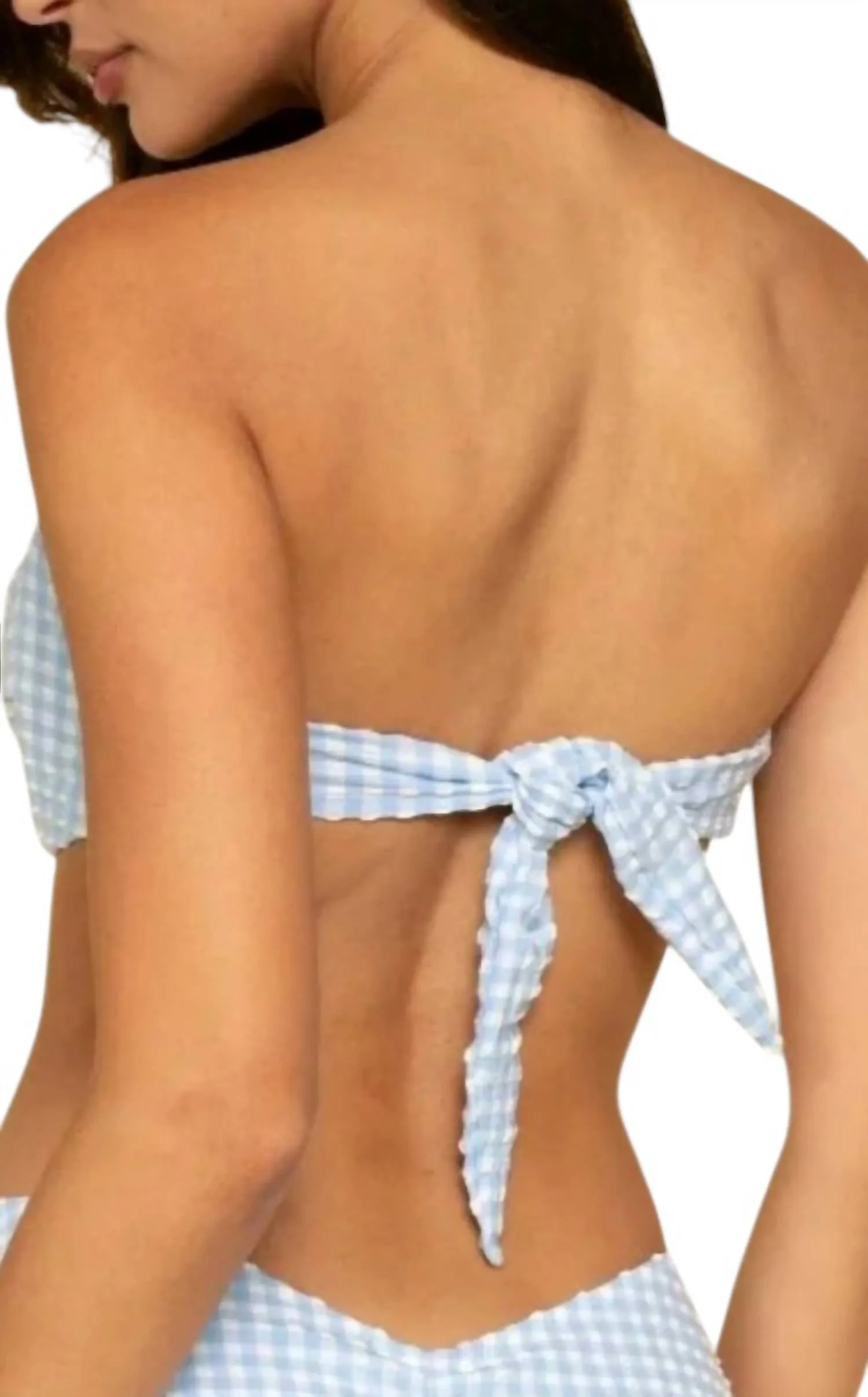 Tori Ties Bandeau Bikini Top In Peri Micro