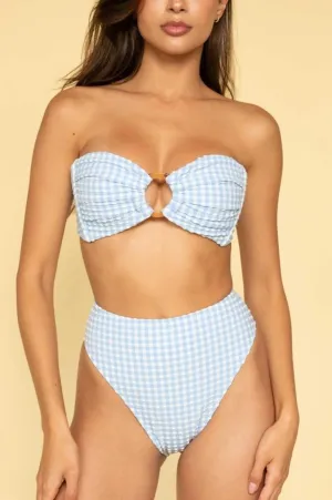 Tori Ties Bandeau Bikini Top In Peri Micro
