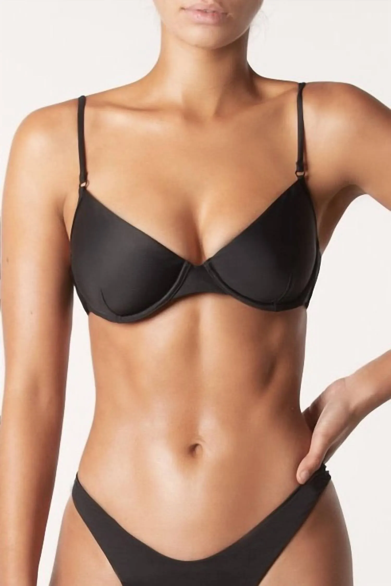Underwire Bikini Top In Black