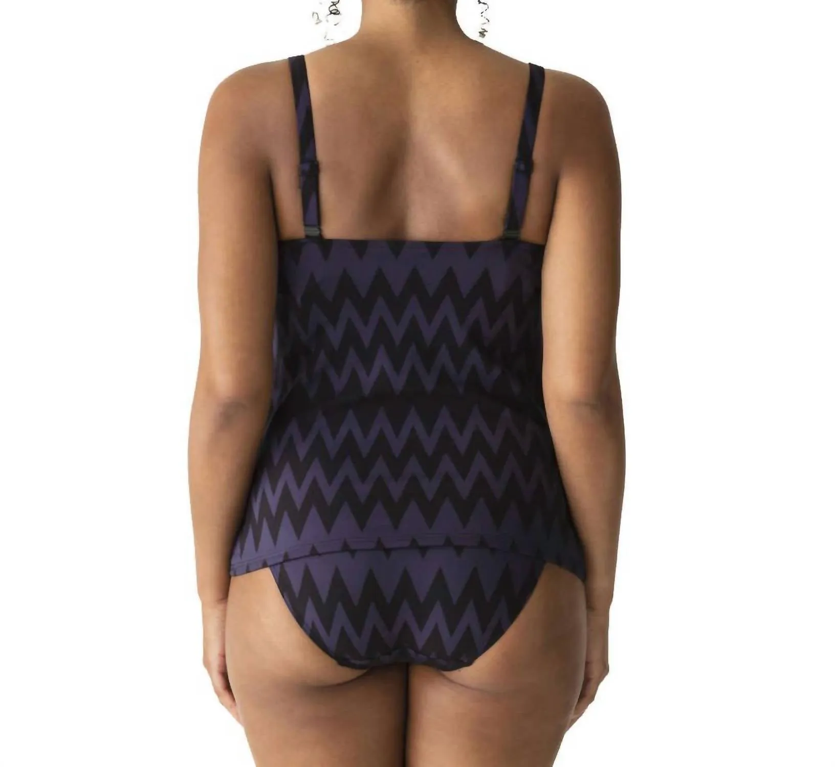 Venice Padded Tankini Top In Black