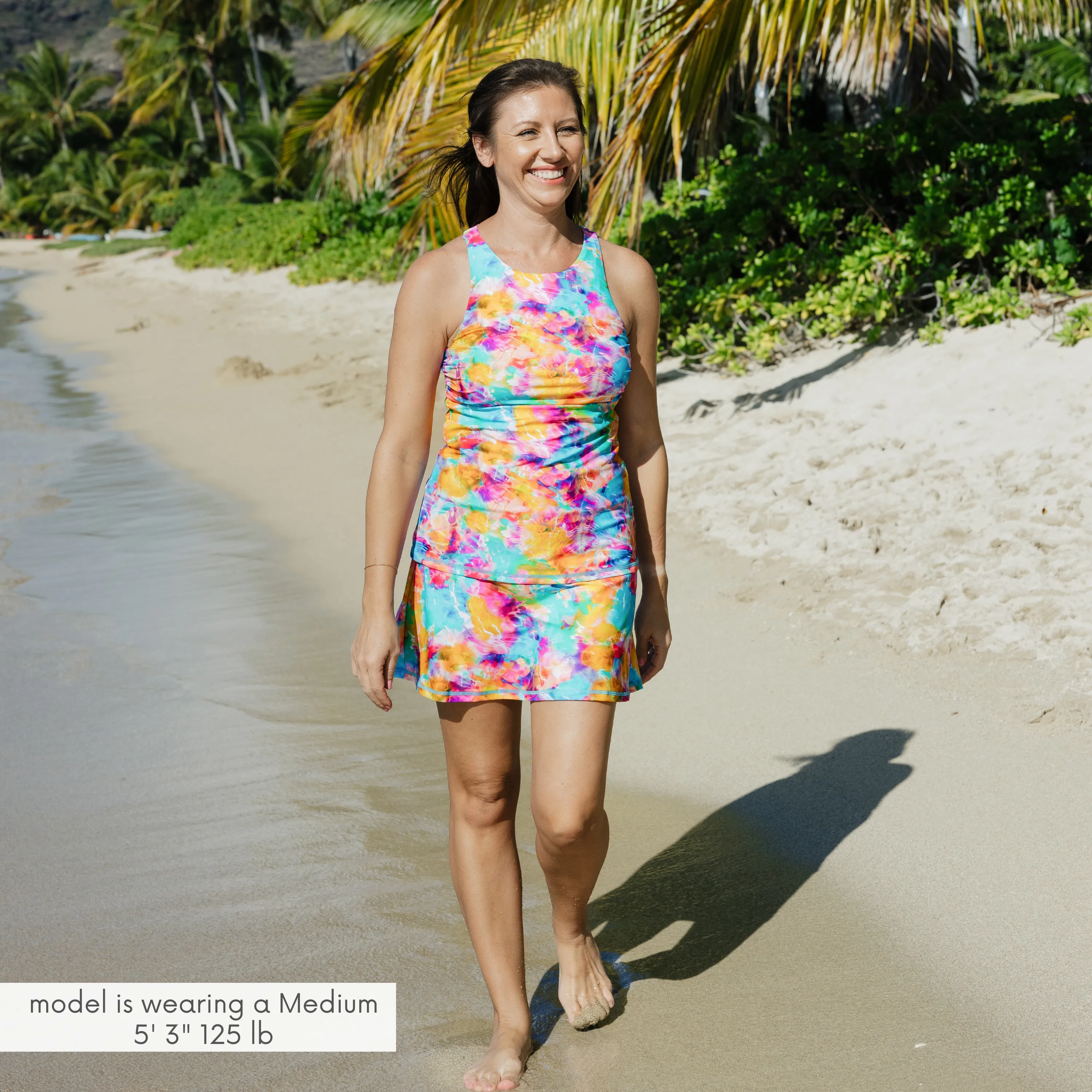 Women's A-Line Swim Skirt Swim Bottom | "Impressions"