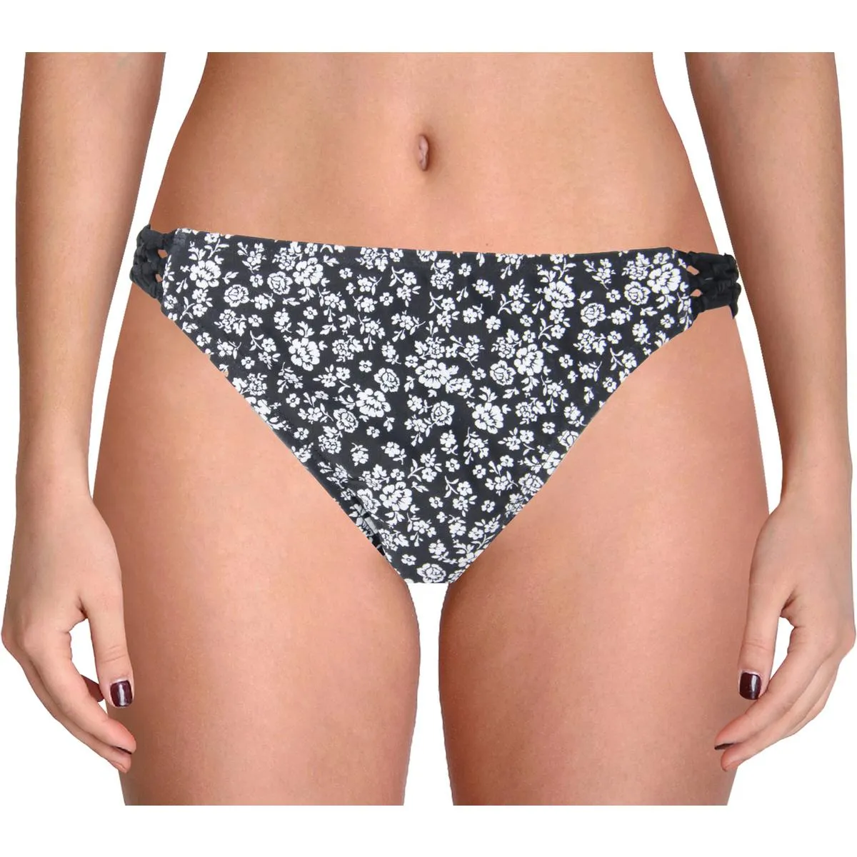 Womens Floral Macrame Swim Bottom Separates