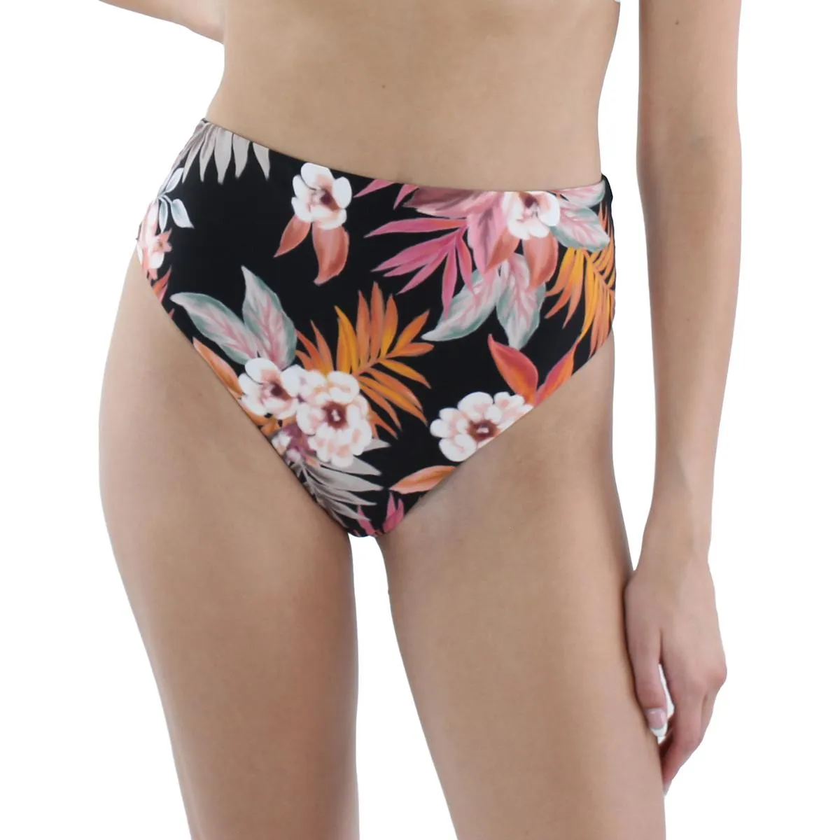 Womens Floral Print Nylon Swim Bottom Separates
