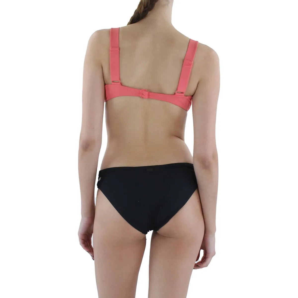 Womens Halter Solid Bikini Swim Top