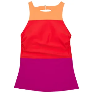 Womens High Neck Fitted Tankini Top | Color Pop