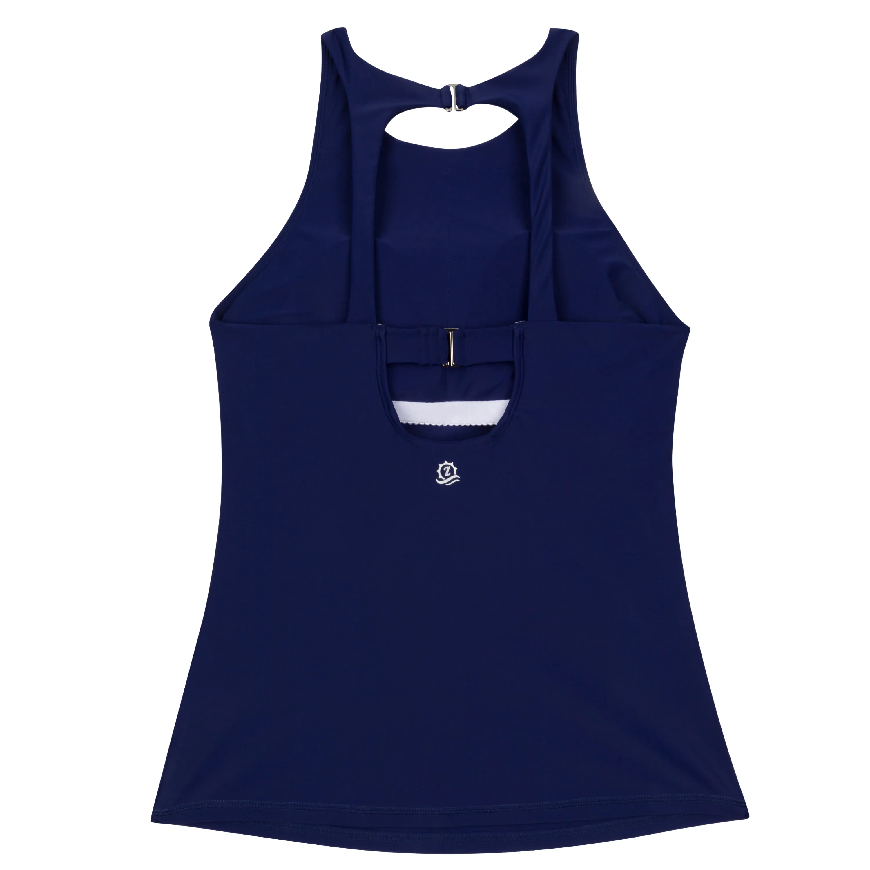 Womens High Neck Fitted Tankini Top | Navy