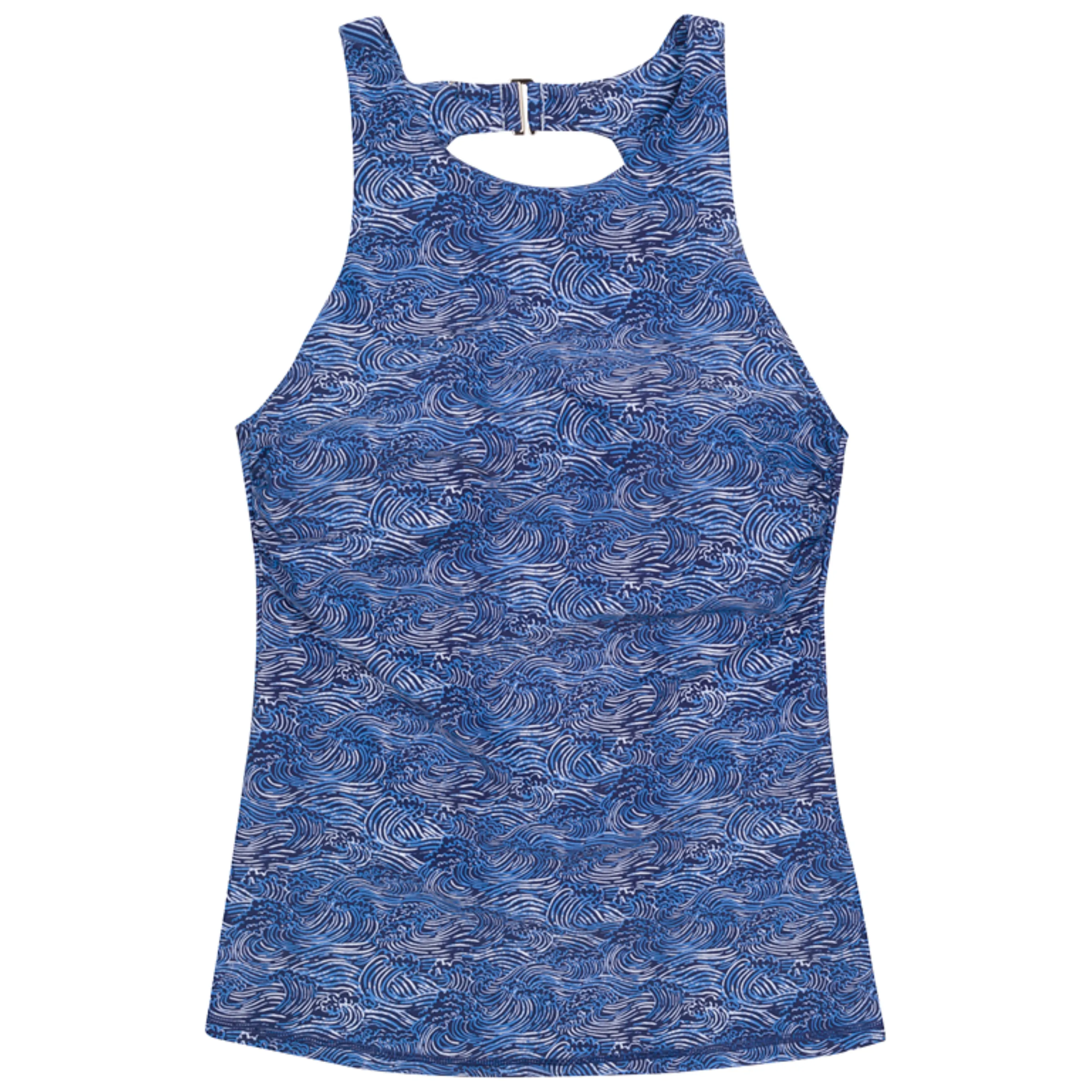 Womens High Neck Fitted Tankini Top | Ocean Breeze