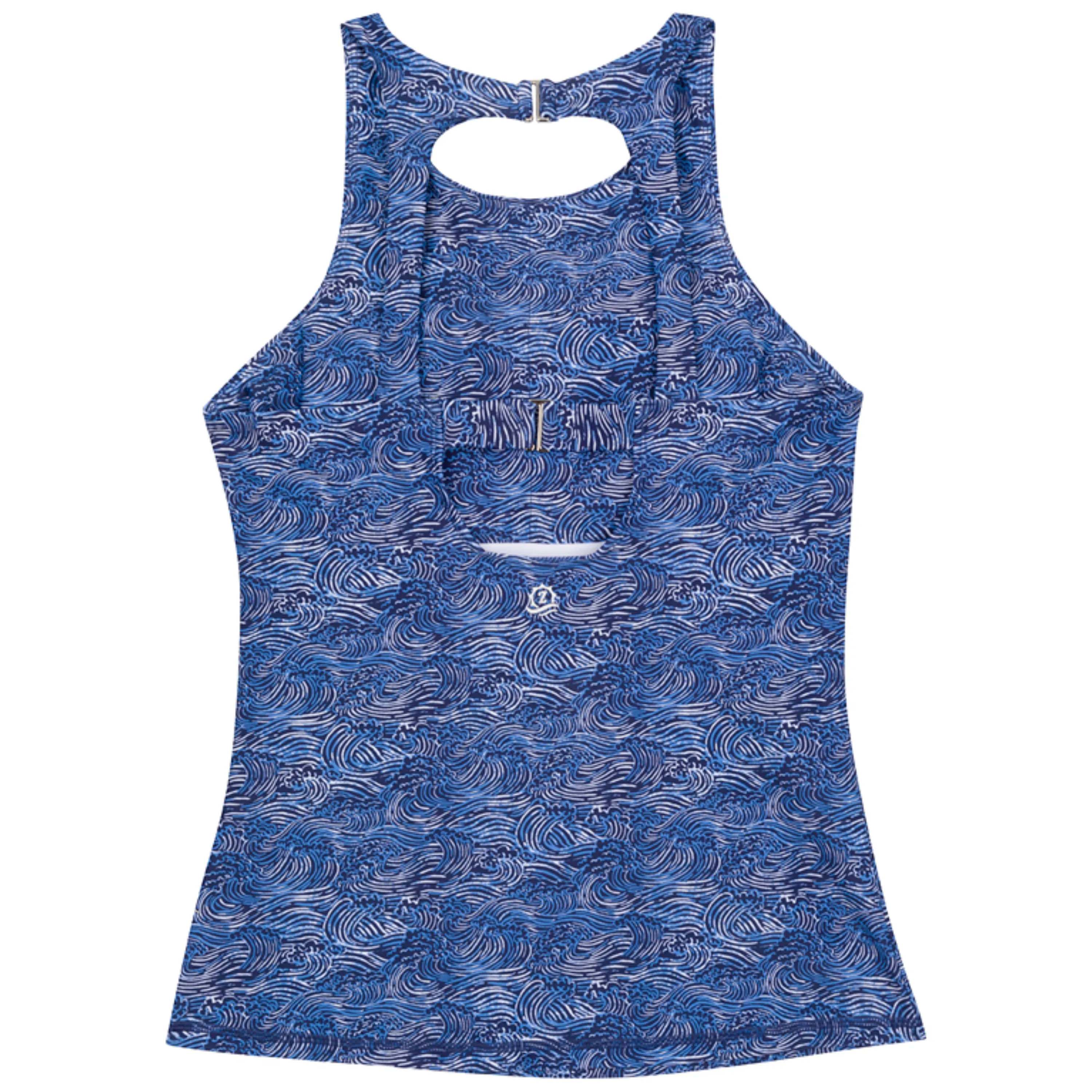 Womens High Neck Fitted Tankini Top | Ocean Breeze