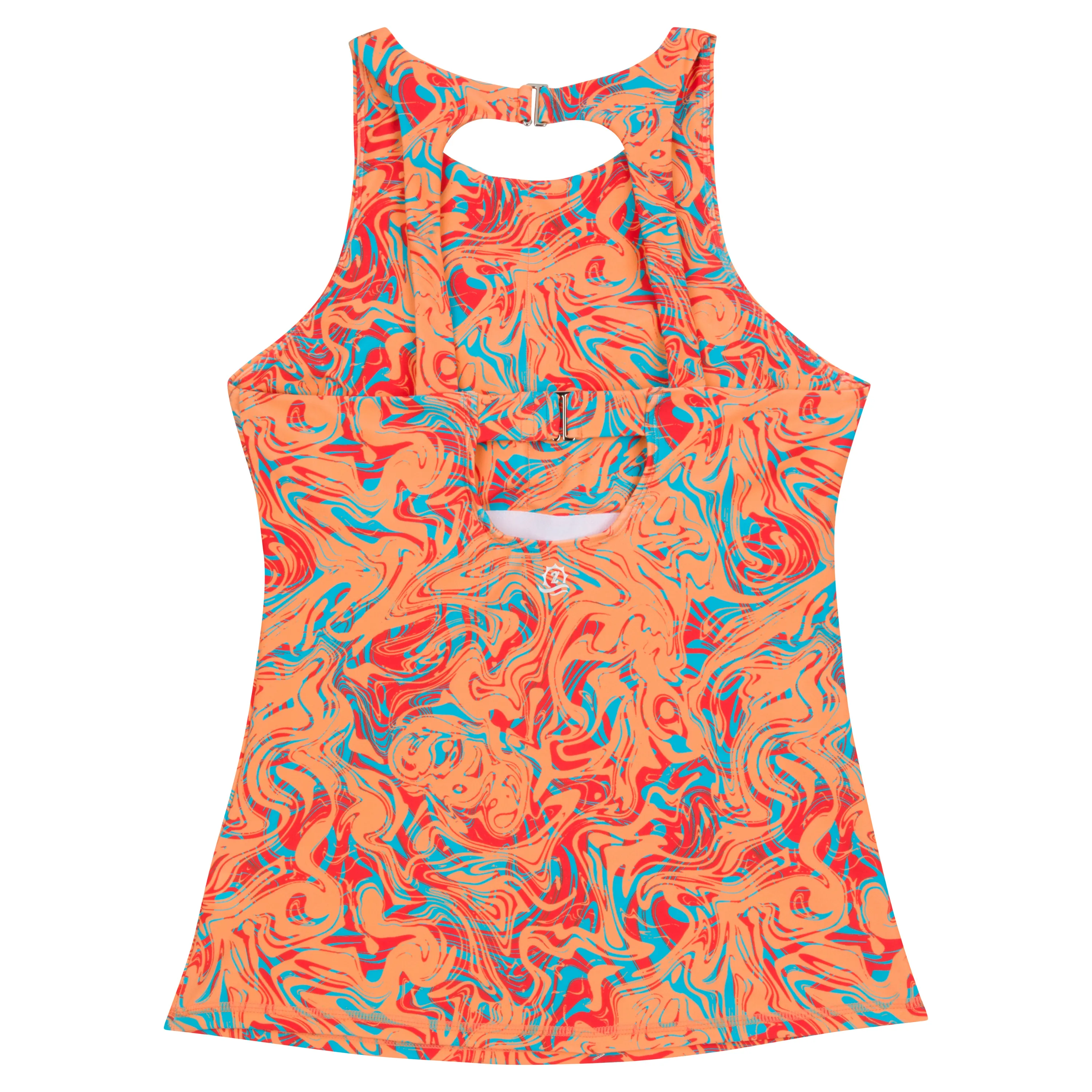 Womens High Neck Fitted Tankini Top | Swirl
