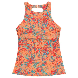 Womens High Neck Fitted Tankini Top | Swirl