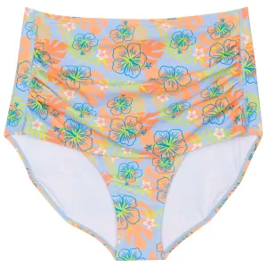 Women's High Waist Bikini Bottoms Ruched | "Groovy"