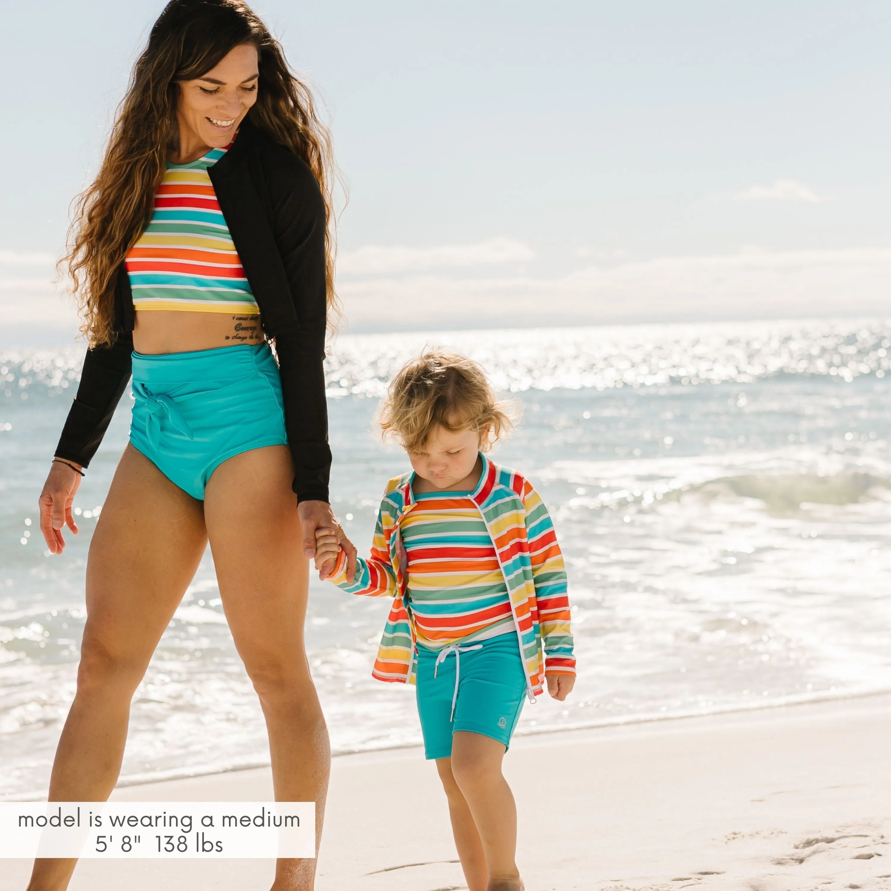 Women's Long Sleeve Crop Rash Guard | Black