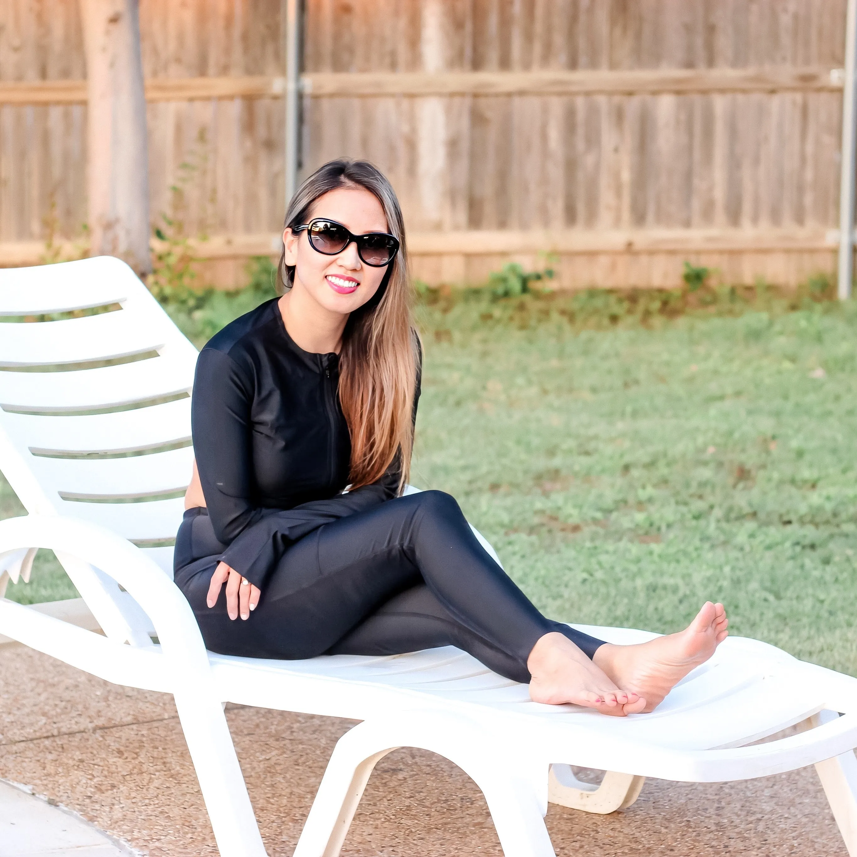 Women's Long Sleeve Crop Rash Guard | Black