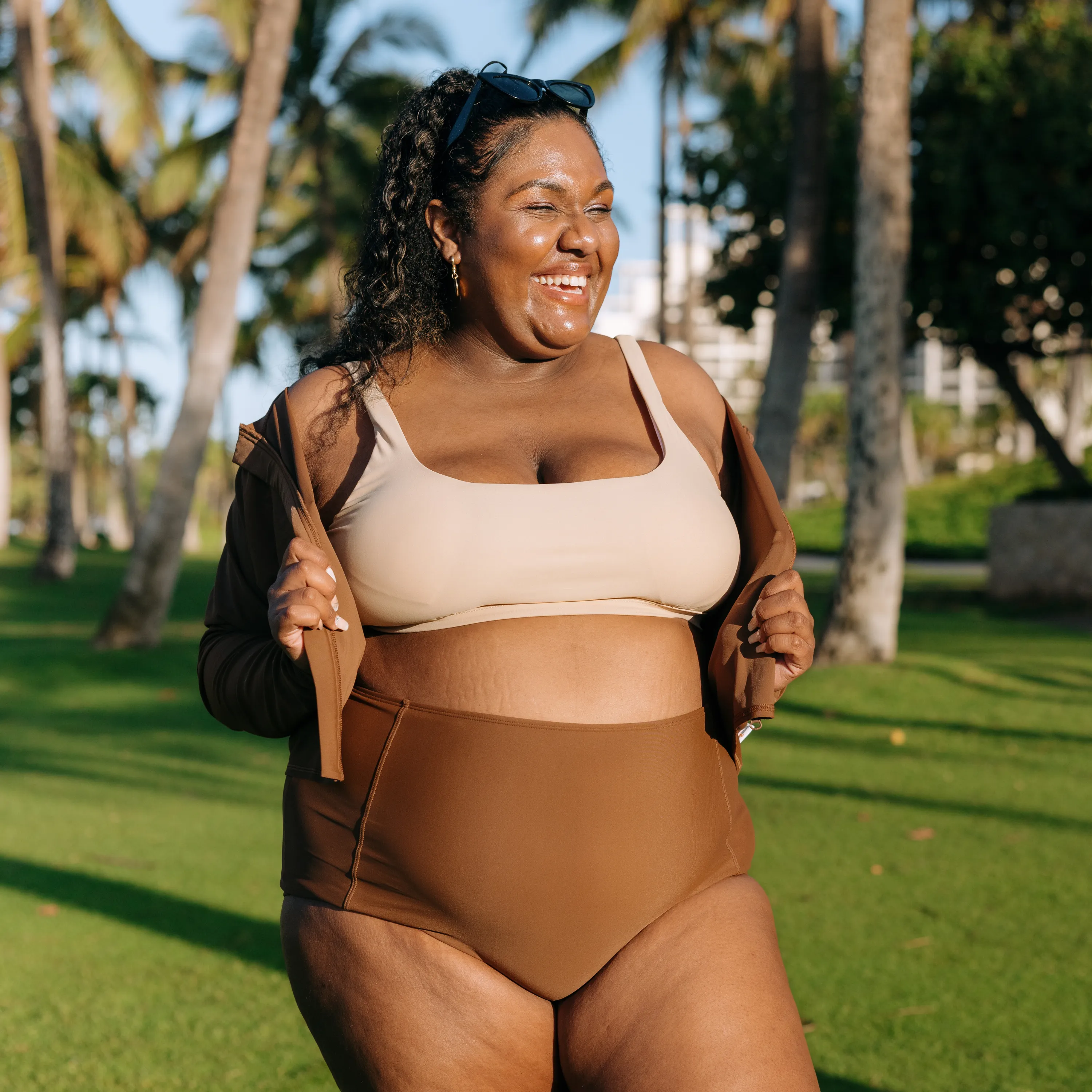 Women's Long Sleeve Crop Rash Guard | Cold Brew