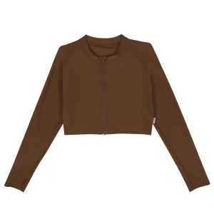 Women's Long Sleeve Crop Rash Guard | Cold Brew