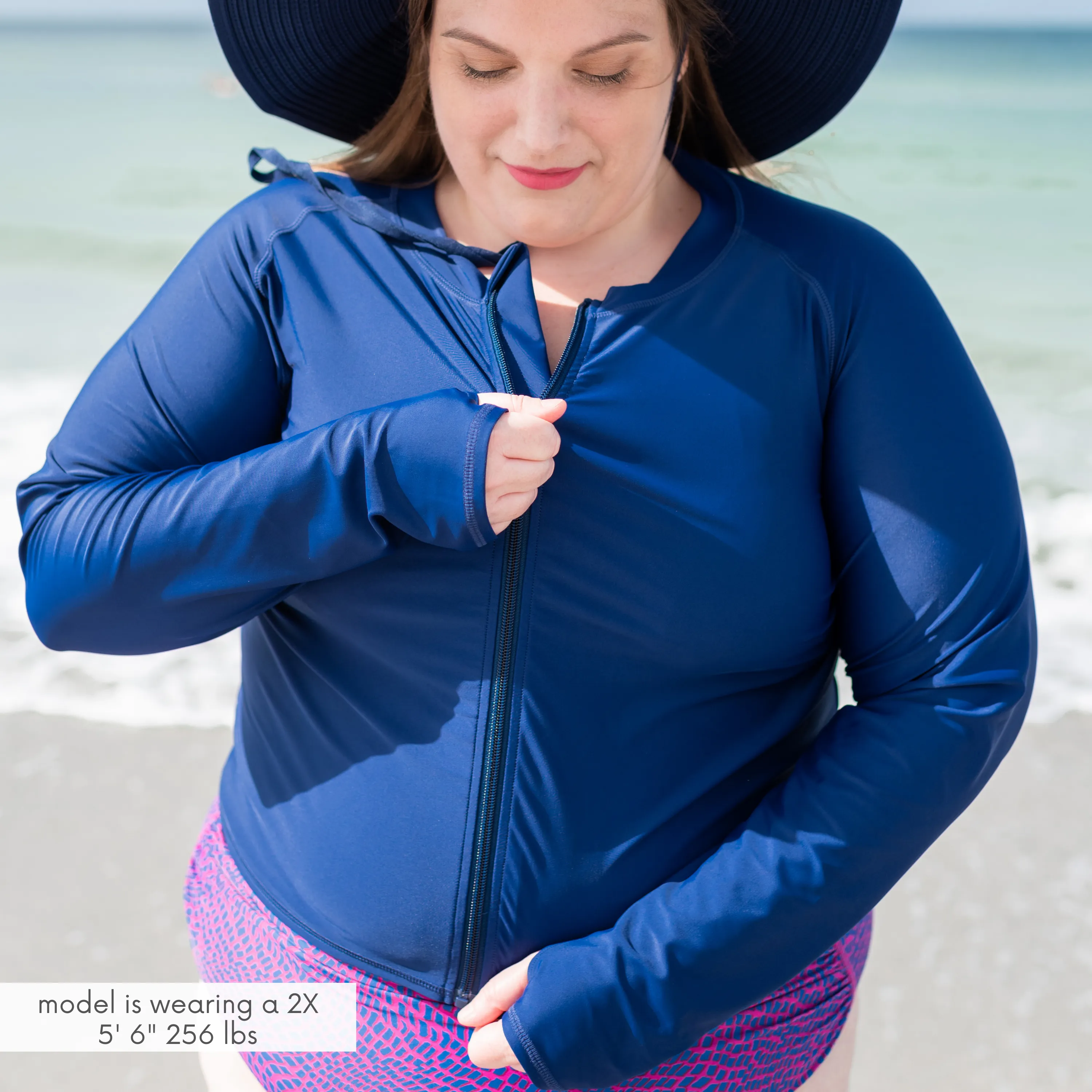 Women's Long Sleeve Crop Rash Guard | Navy