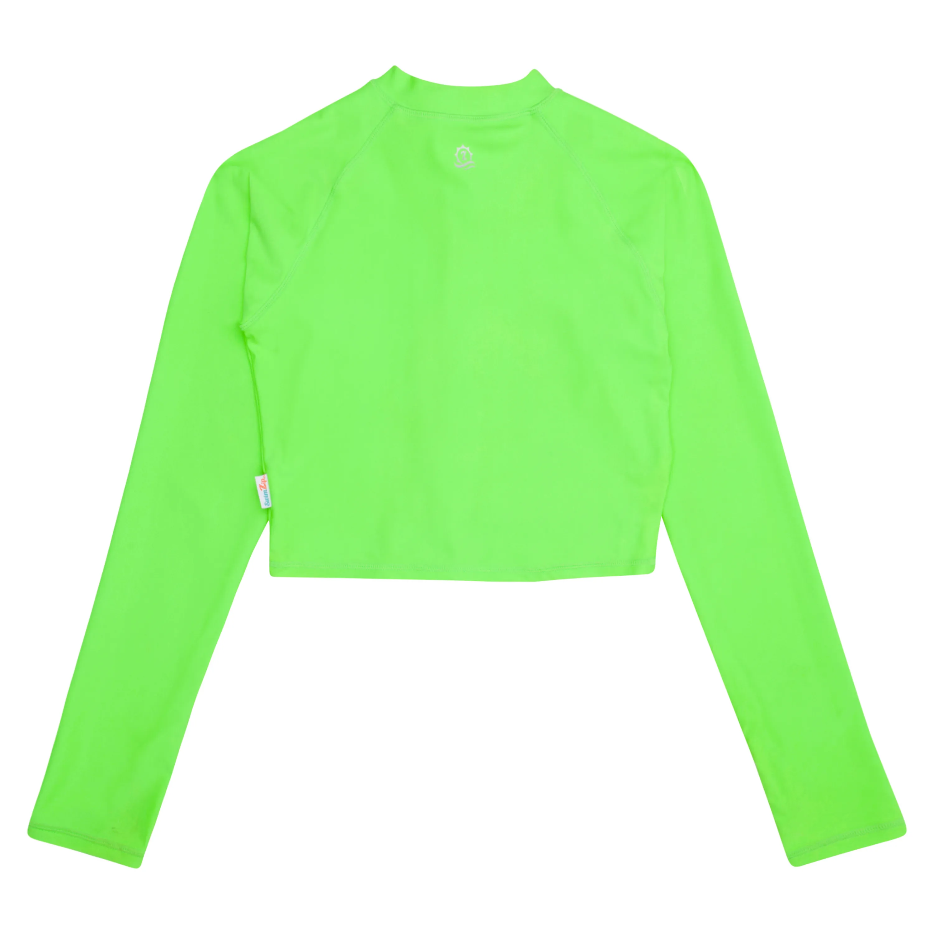 Women's Long Sleeve Crop Rash Guard | Neon Green